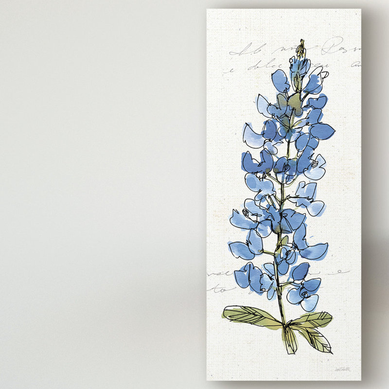 East Urban Home Texas Bluebonnet Iii Watercolor Painting Print