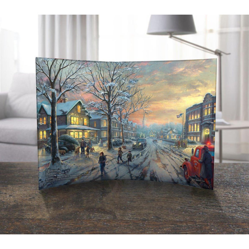 Trend Setters Thomas Kinkade A Christmas Story Curved Graphic