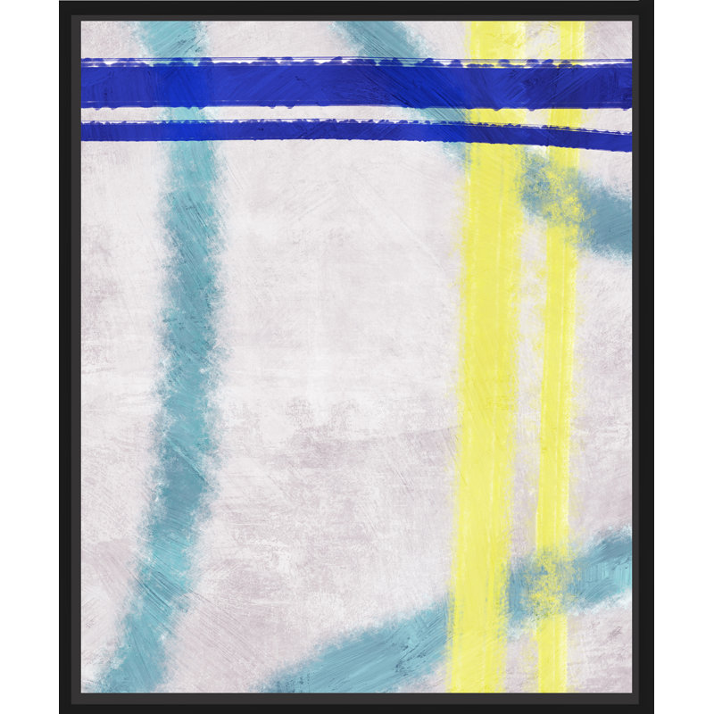 Ptm Images Colorful Lines Ii Floater Framed Painting Print On Wrapped Canvas Wayfair
