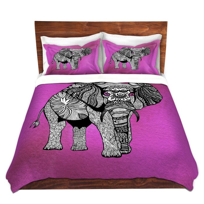 Bungalow Rose Winder Pom Tribal Elephant Duvet Cover Set Wayfair Ca