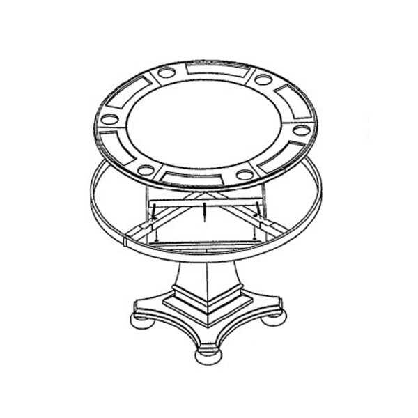 poker table with chairs