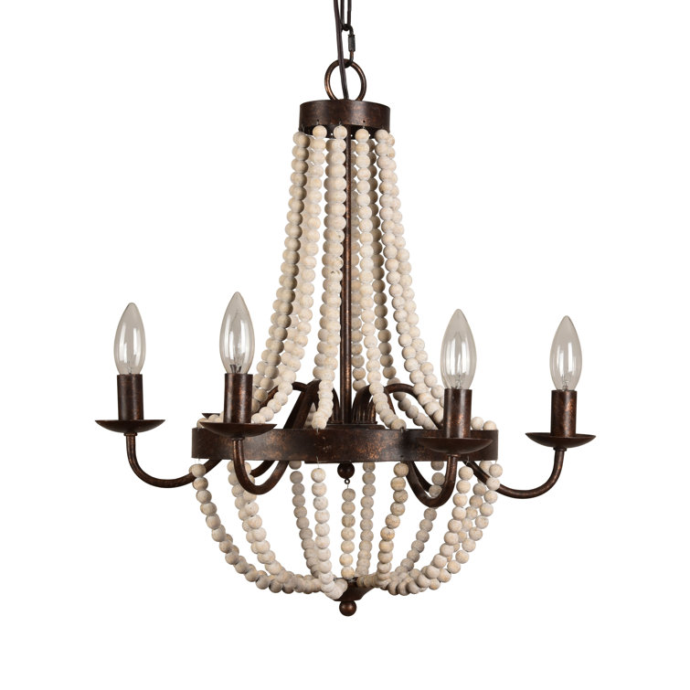 Dakota Fields 6 Light Candle Style Empire Chandelier With Beaded Accents Reviews Wayfair