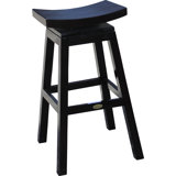Donny Swivel Solid Wood Bar & Counter Stool by Alcott Hill®
