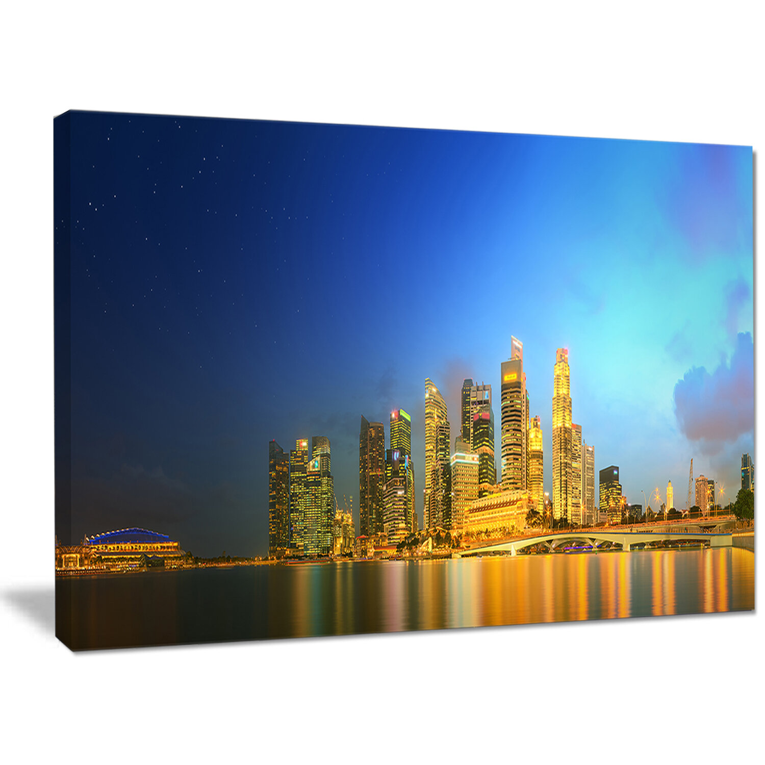 Designart Singapore Skyline And Marina Bay Graphic Art Wayfair