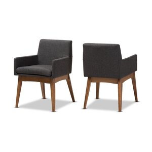 Stallman Mid-Century Modern Upholstered Dining Chair (Set of 2)
