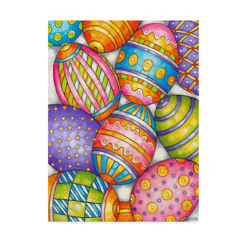 The Holiday Aisle Easter Egg Pattern Acrylic Painting Print On