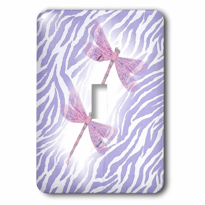 3drose Butterflies On Zebra Stripes 1 Gang Toggle Light Switch Wall Plate Wayfair