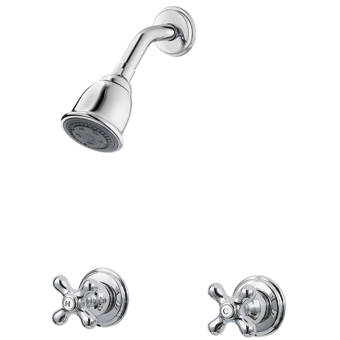 K 16213 4a Bn Kohler Revival Bath And Shower Faucet Set With Traditional Lever Handles And Single Function Shower Head Standard Showerarm And Flange Wayfair