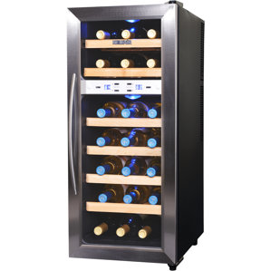 21 Bottle Dual Zone Freestanding Wine Cooler by NewAir