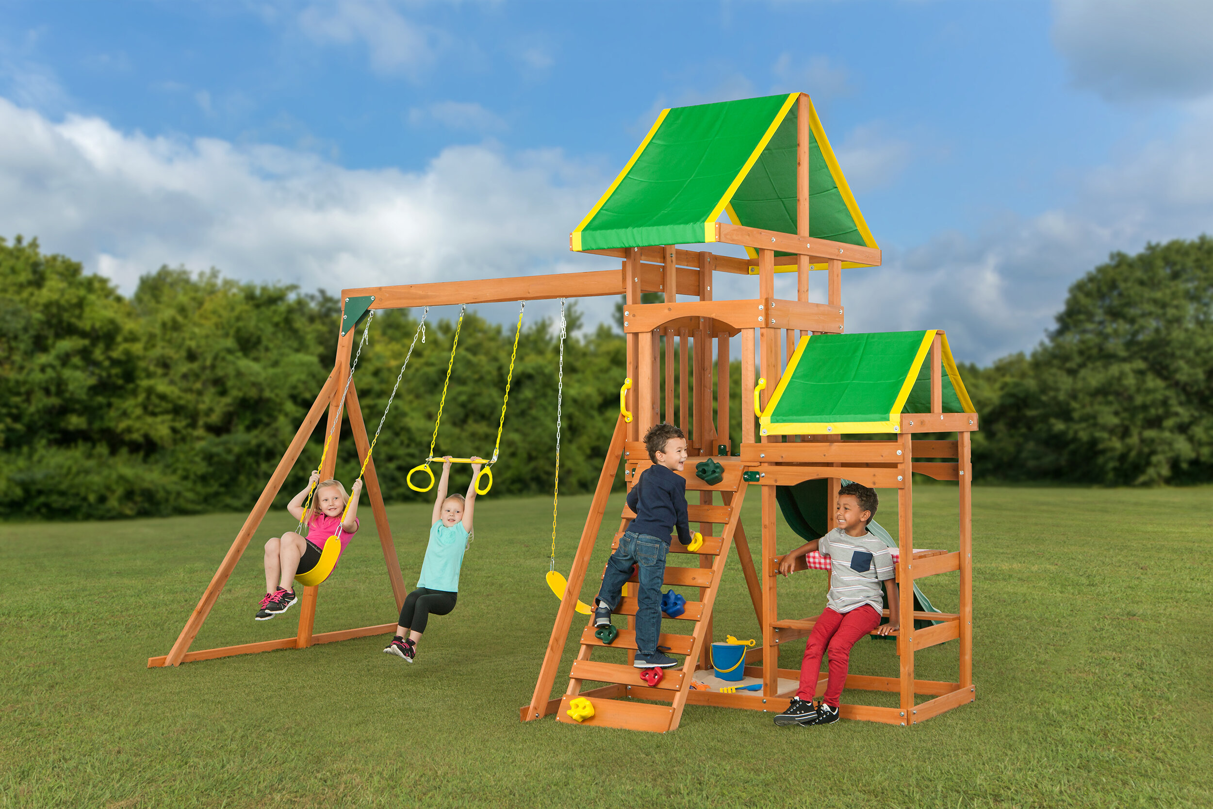 backyard discovery woodland residential wood playset