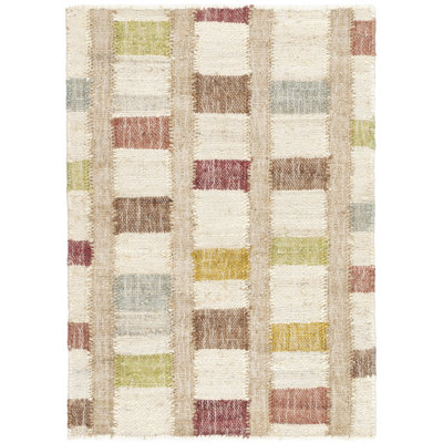 Mosaic Multi Handwoven Jute Rug