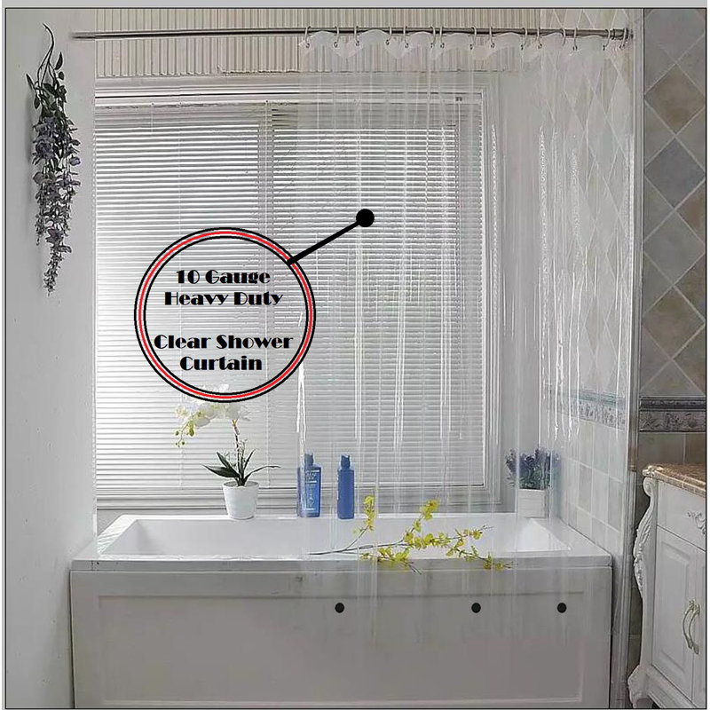 Symple Stuff Waterproof Vinyl Shower Curtain Set Reviews Wayfair