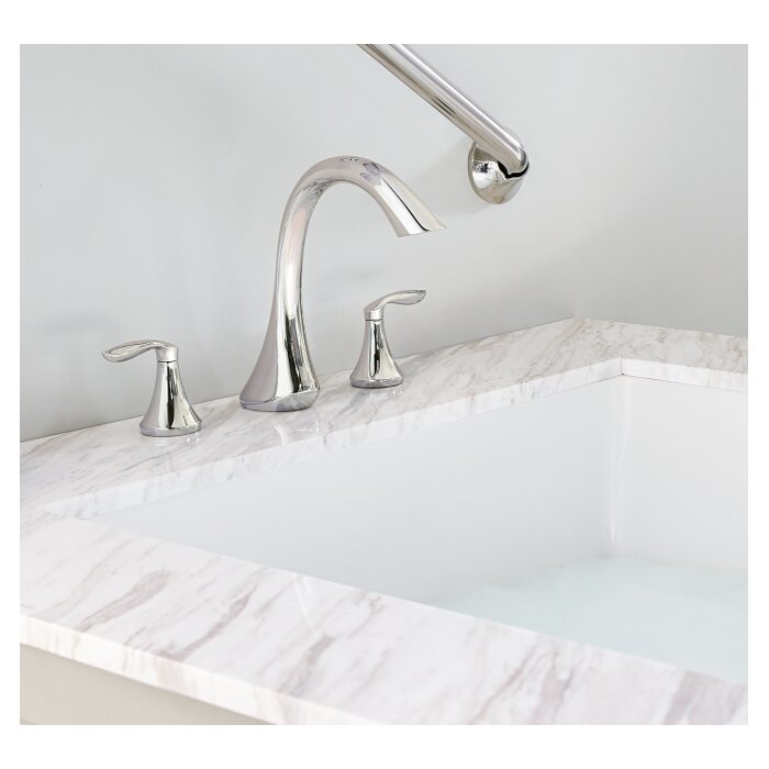 Eva Double Handle Deck Mount Roman Tub Faucet