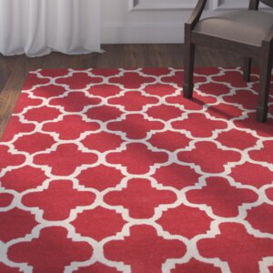 Lugent Hand-Tufted Red Area Rug