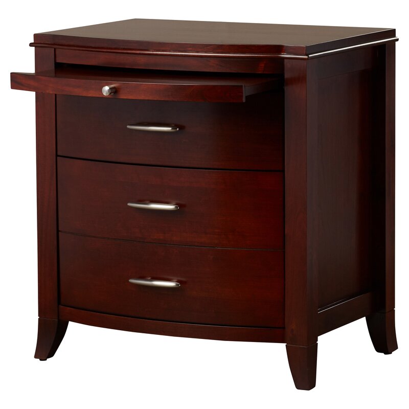 Mistana Dejon 2 Drawer Nightstand In Cinnamon Reviews Wayfair