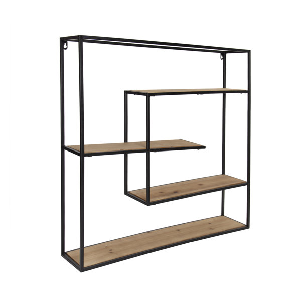 SALE ** LARGE WALL MOUNTED RUSTIC FLOATING SHELF SOLID WOOD DISPLAY UNIT SHELVES