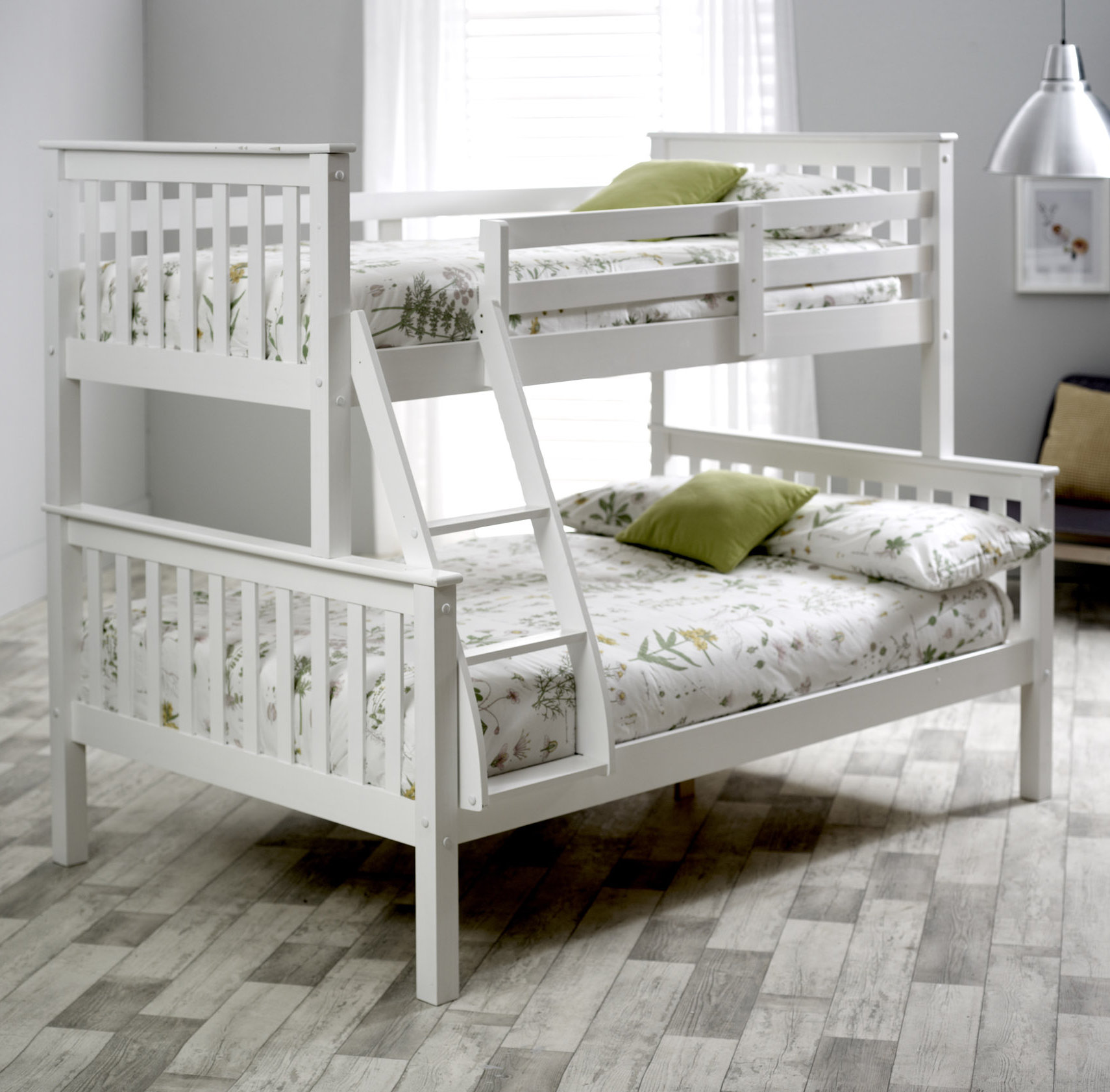 Just Kids Carra Single Triple Sleeper Bunk Bed With Mattresses Carra Single Triple Sleeper Bunk Bed