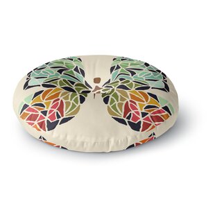Art Love Passion Butterfly Round Floor Pillow