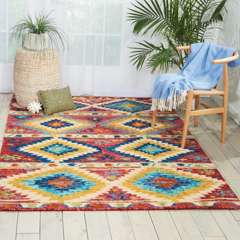 Zosia Hand Tufted Wool Red/Yellow Area Rug & Reviews ... (800 x 800 Pixel)