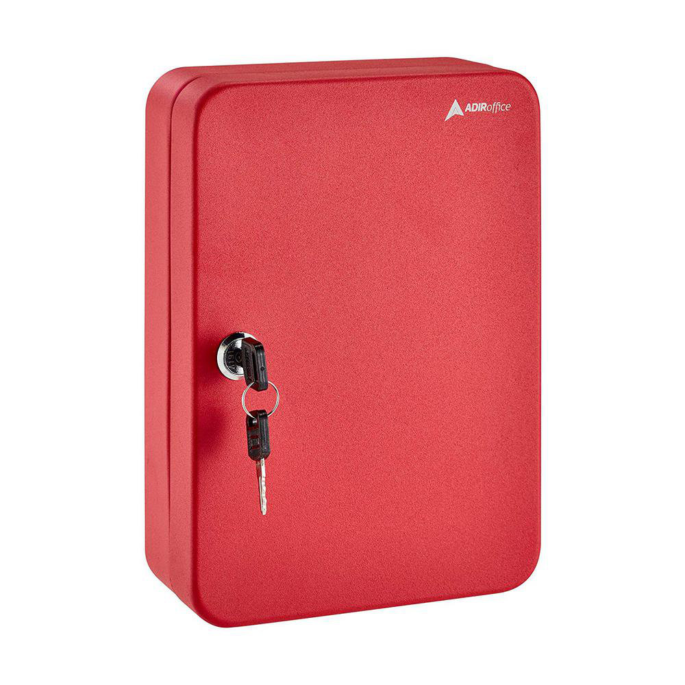 30 Key, White AdirOffice Key Steel Security Sorage Holder Cabinet Valet Lock Box 