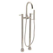 Wayfair | Freestanding Fillers Polished Nickel Bathtub ...