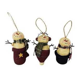 3 Piece Snowman Orn Set