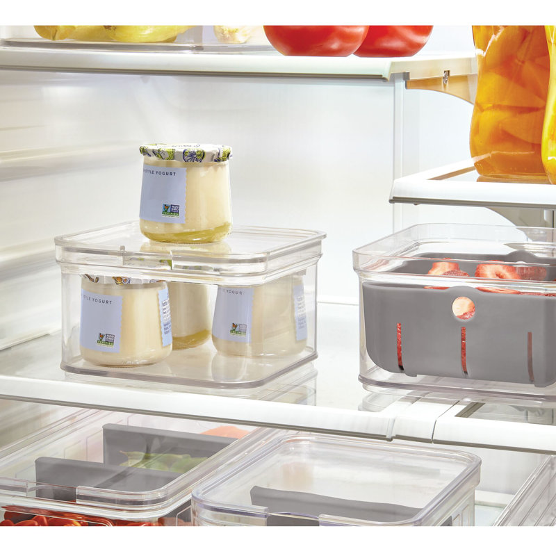 Idesign Crisp Stackable Refrigerator And Pantry Produce Food