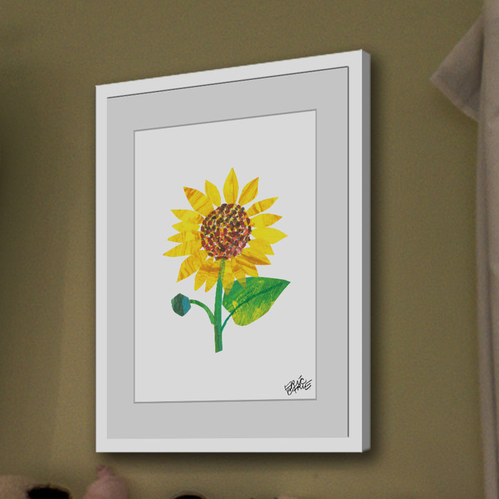 Marmont Hill 'Yellow Sunflower' by Eric Carle Framed ...