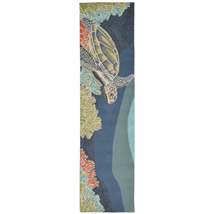 Nautical Hallway Runners You Ll Love Wayfair Clowers Blue Indoor Outdoor Area Rug