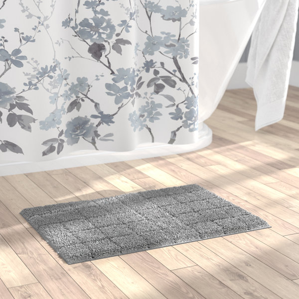 Alcott Hill Laughlin Summer Tile Spray Latex Back Rectangle 100 Cotton Non Slip Geometric Bath Rug Reviews Wayfair