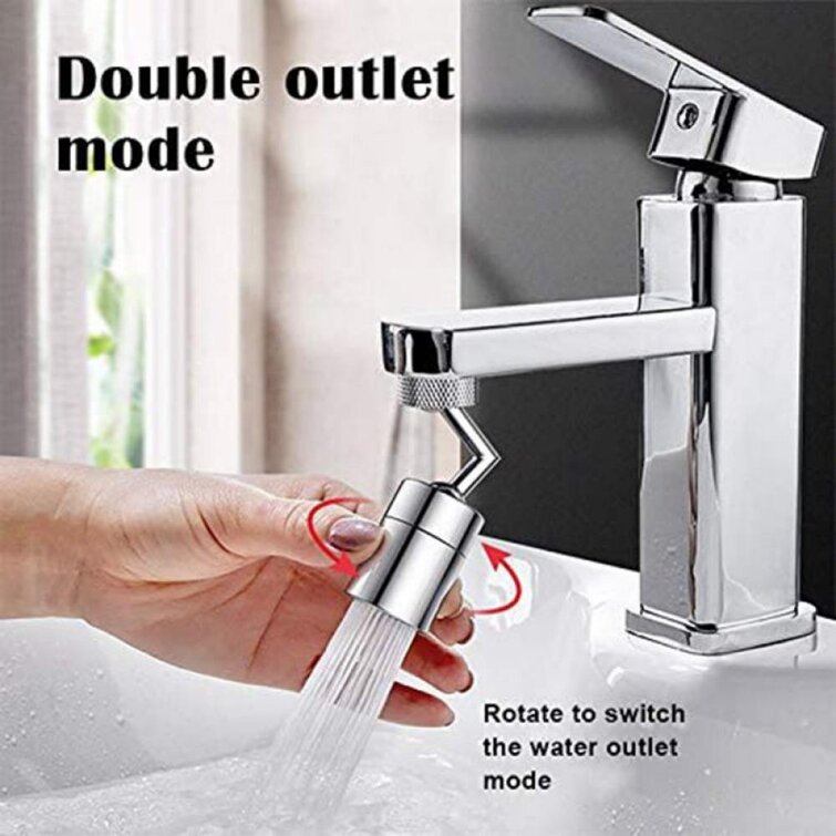 Kiuu Splash Filter Faucet Anti Splash Water Saving Universal 720° Rotatable Faucet Sprayer Head