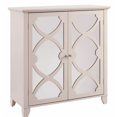 Wooden 2 Mirrored Door Accent Cabinet House Of Hampton