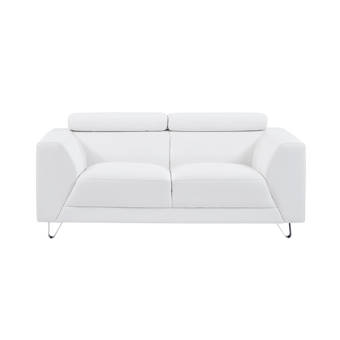Allmodern Hailee 84 Wide Genuine Leather Square Arm Sofa Reviews Wayfair