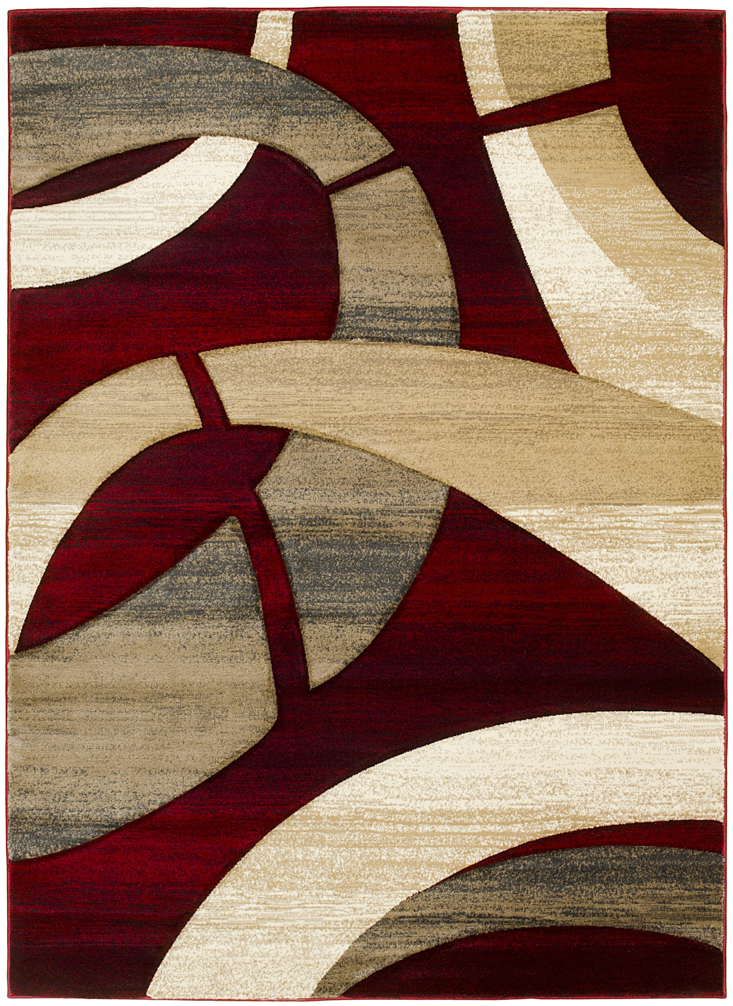 Lyke Home Abstract Hand Woven Red Tan Area Rug Reviews Wayfair