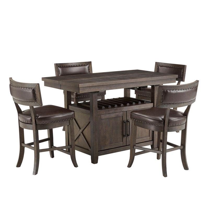 Kingstown Home Jaydyn 6 Piece Counter Height Extendable Dining Set Reviews Wayfair
