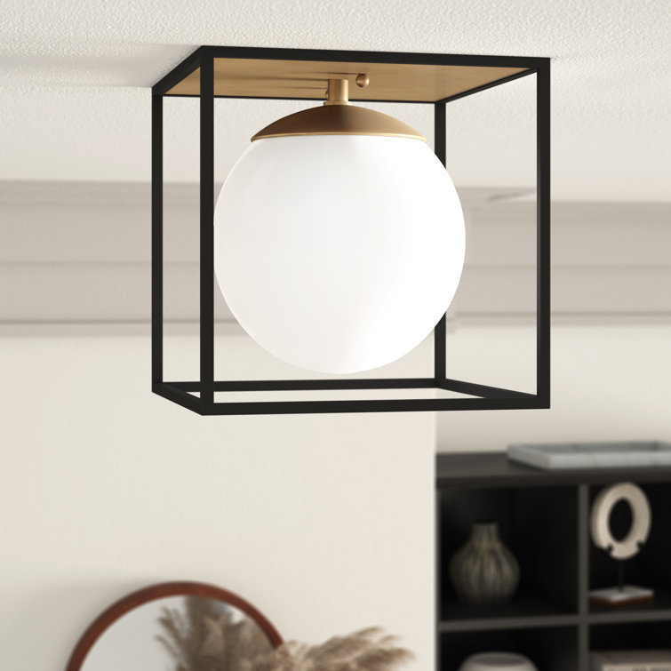 Mercury Row Katsikis 1 Light Unique Statement Square Rectangle Semi Flush Mount Reviews Wayfair