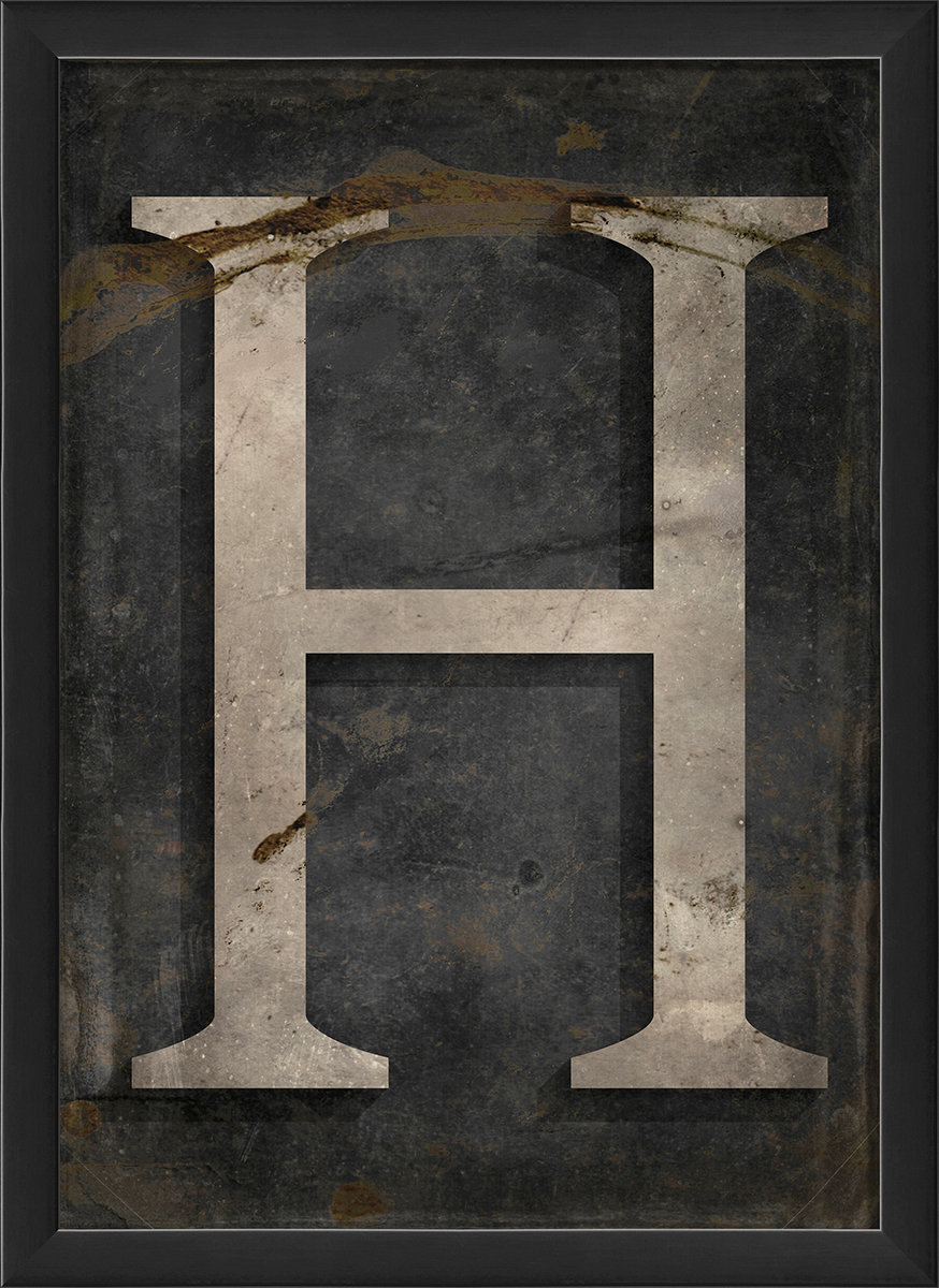 The Artwork Factory Letter H Framed Textual Art & Reviews Wayfair