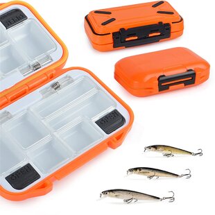 2x Fishing Tackle Box Adjustable Slot Case Storage Organiser