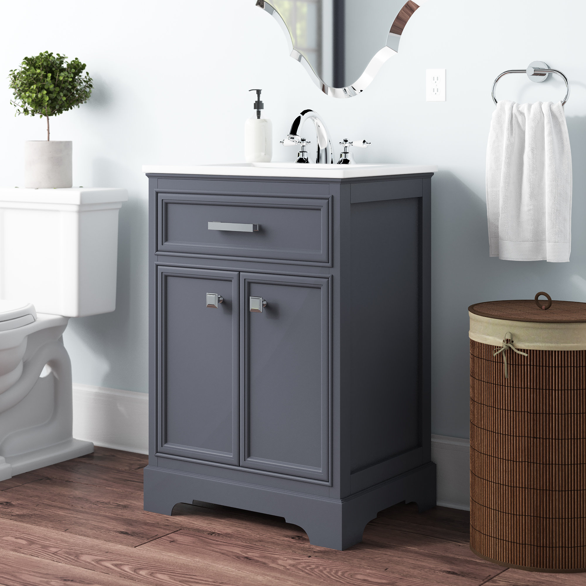 Charlton Home Charlise 24 Single Bathroom Vanity Set Reviews Wayfair