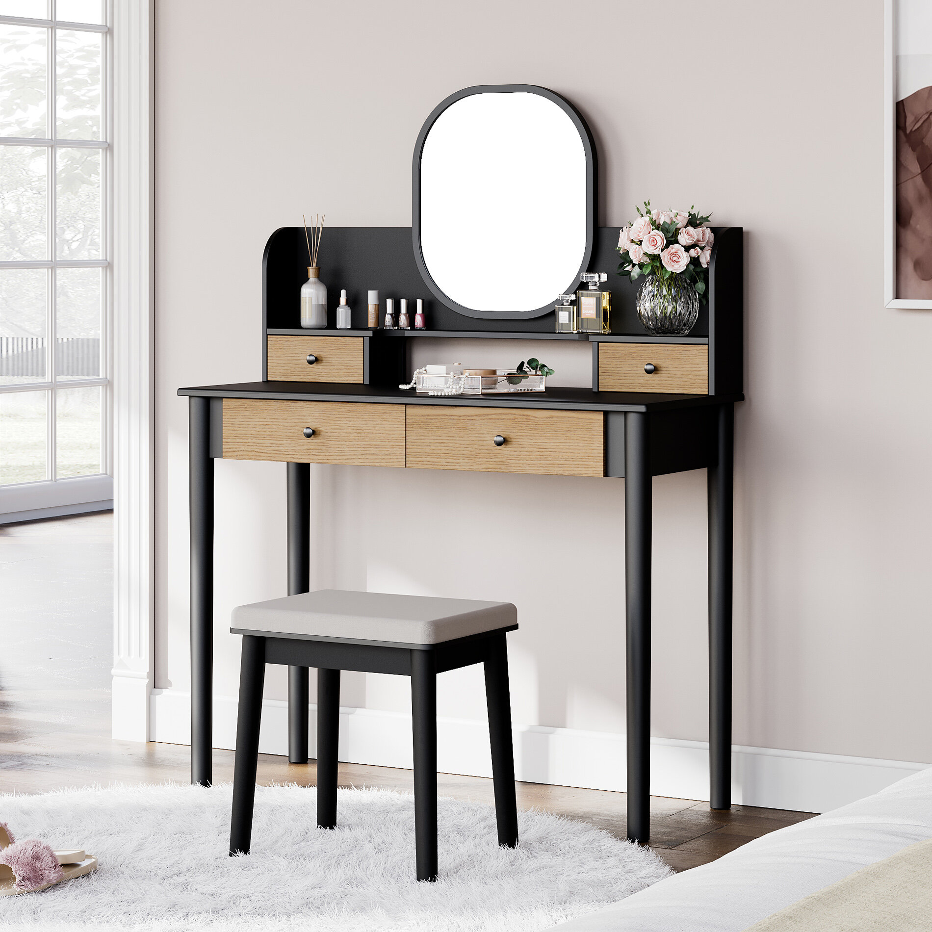 hermanson vanity set mirror