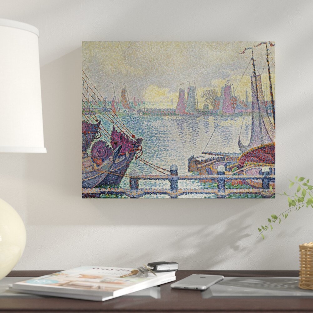 Vault W Artwork Le Port De Volendam by Paul Signac - Wrapped Canvas ...