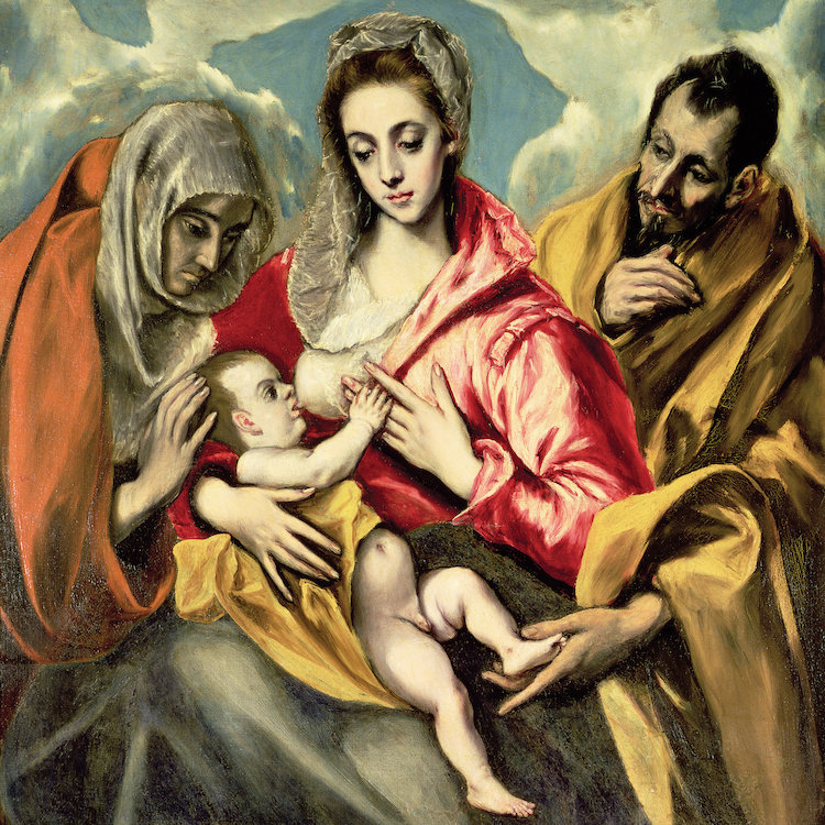 Icanvas Virgin And Child With St Anne By El Greco Painting