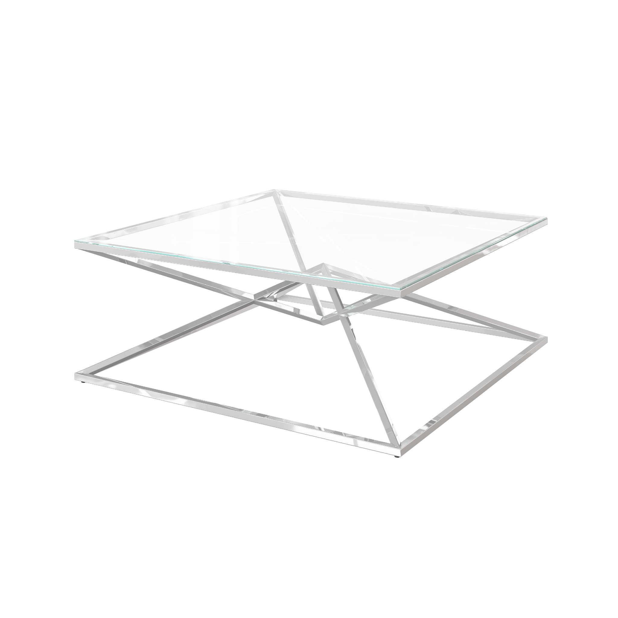 Ivy Bronx Prism Clear Glass Coffee Table Wayfair.co.uk