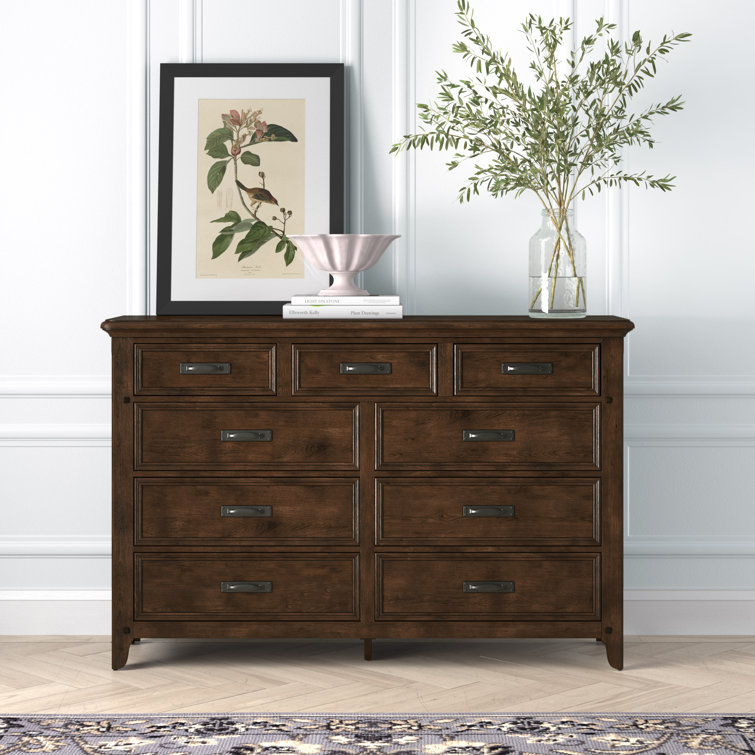 Lark Manor Chronister 9 Drawer 64'' W Solid Wood Dresser & Reviews