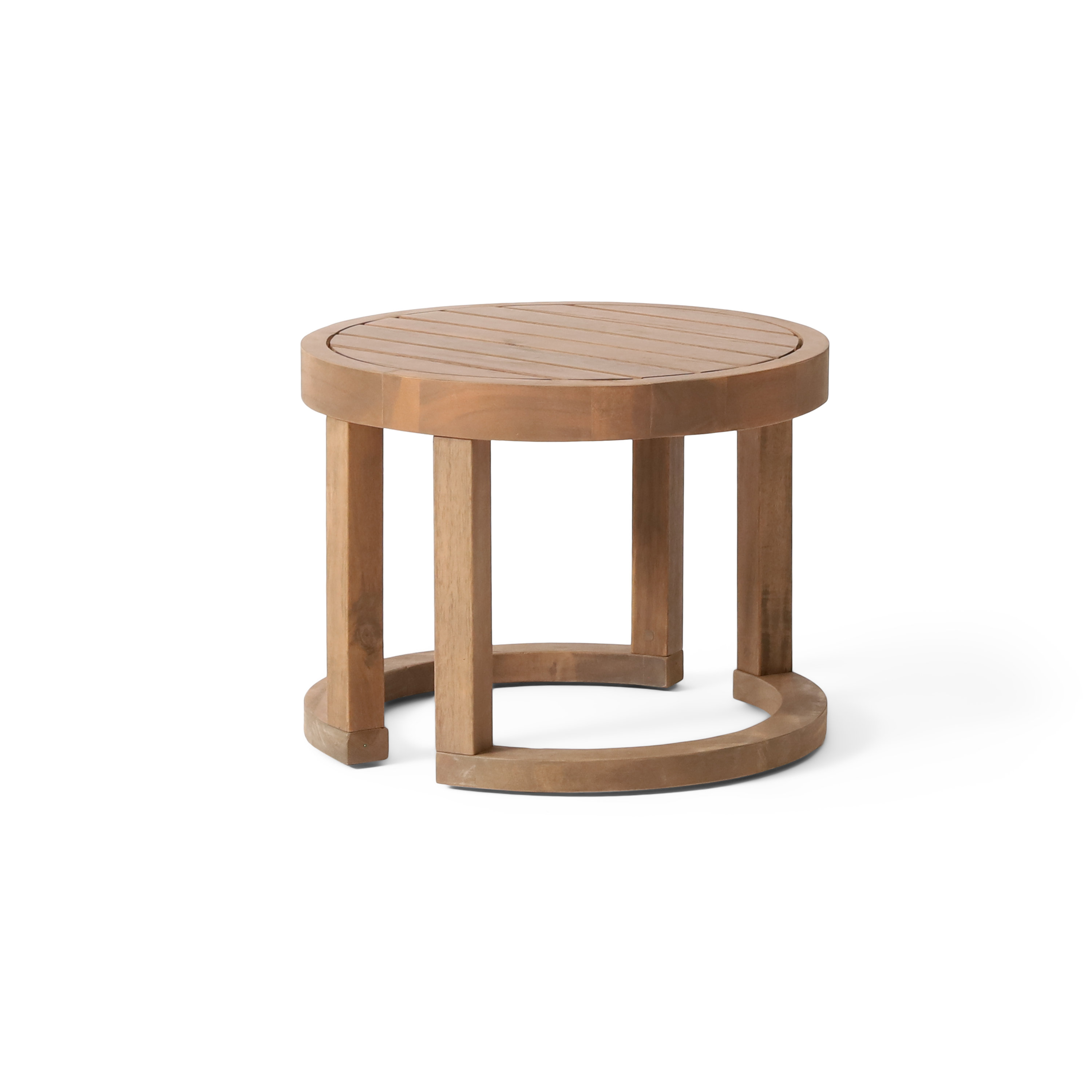 Joss & Main Bryah Acacia Outdoor Side Table Wayfair