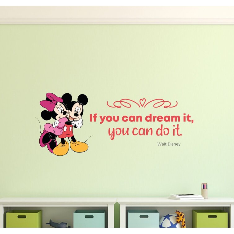 Design With Vinyl Do It Mickey Minnie Disney Quote Cartoon Quotes Decors Wall Sticker Art Decal For Girls Boys Kids Room Home Decor Stickers Wall Art Vinyl (15X30 Inch) | Wayfair.ca