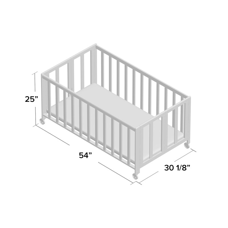 Foundations Hideaway Standard Portable Crib With Mattress