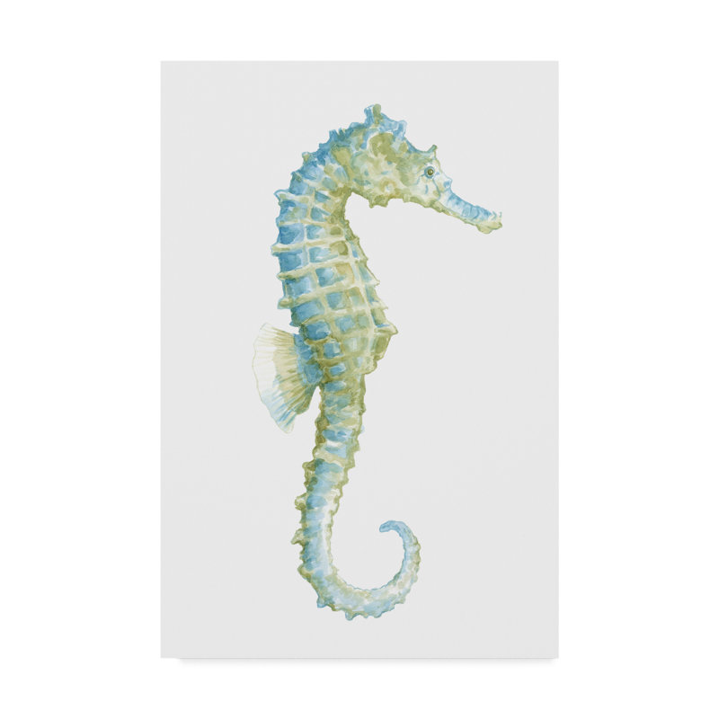 Highland Dunes Watercolor Seahorse I Acrylic Painting Print On