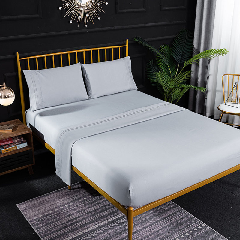 Wrought Studio Bedding 4 Piece Bed Sheet Set Solid Color Comforter Set Made Of Polyester Wayfair