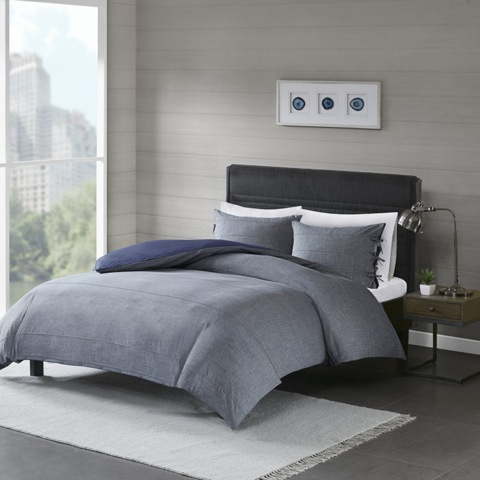 George Oliver Demartini 100 Cotton 3 Piece Duvet Cover Set